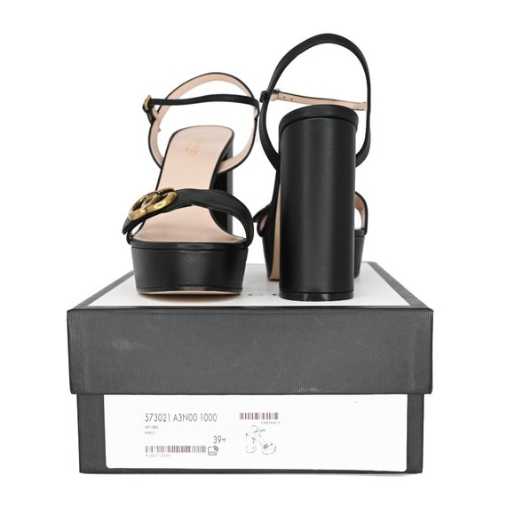 Gucci Women's 573021 GG Marmont Leather Platform Sandals - Picture 10 of 16